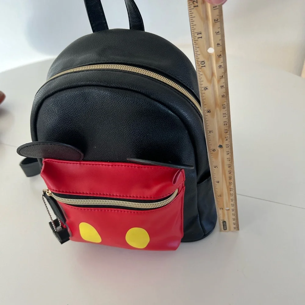 Disney Dani By Danielle‎ Nicole Black Mickey Mouse Mini Backpack With Mouse Ears